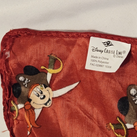 Disney Cruise Line Pirates in the Caribbean Night Bandana Scarf Costume Mickey - Picture 5 of 5